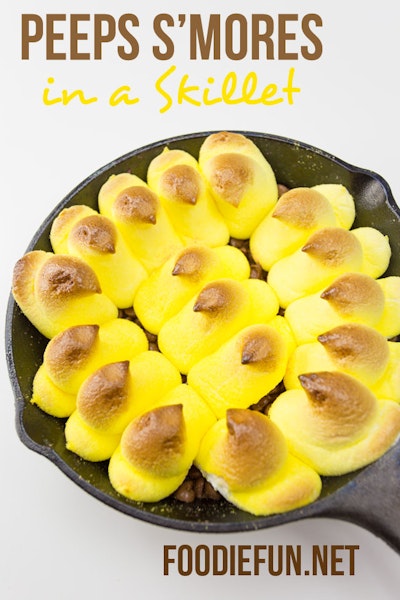 Peeps Smores in a Skillet