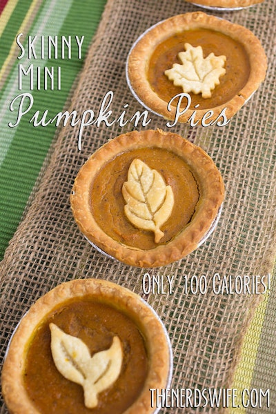 Skinny Mini Pumpkin Pies — Just 100 Calories!